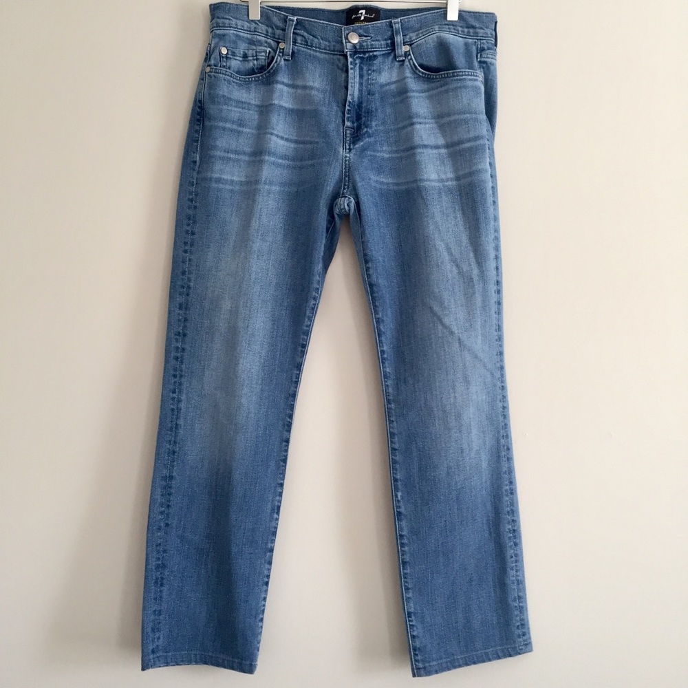 7FAM High Waist Slimmy Jean Light Wash 34